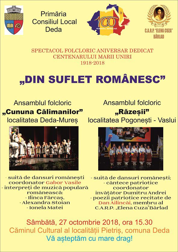 Spectacol Folcloric Aniversar: „Din Suflet Românesc”